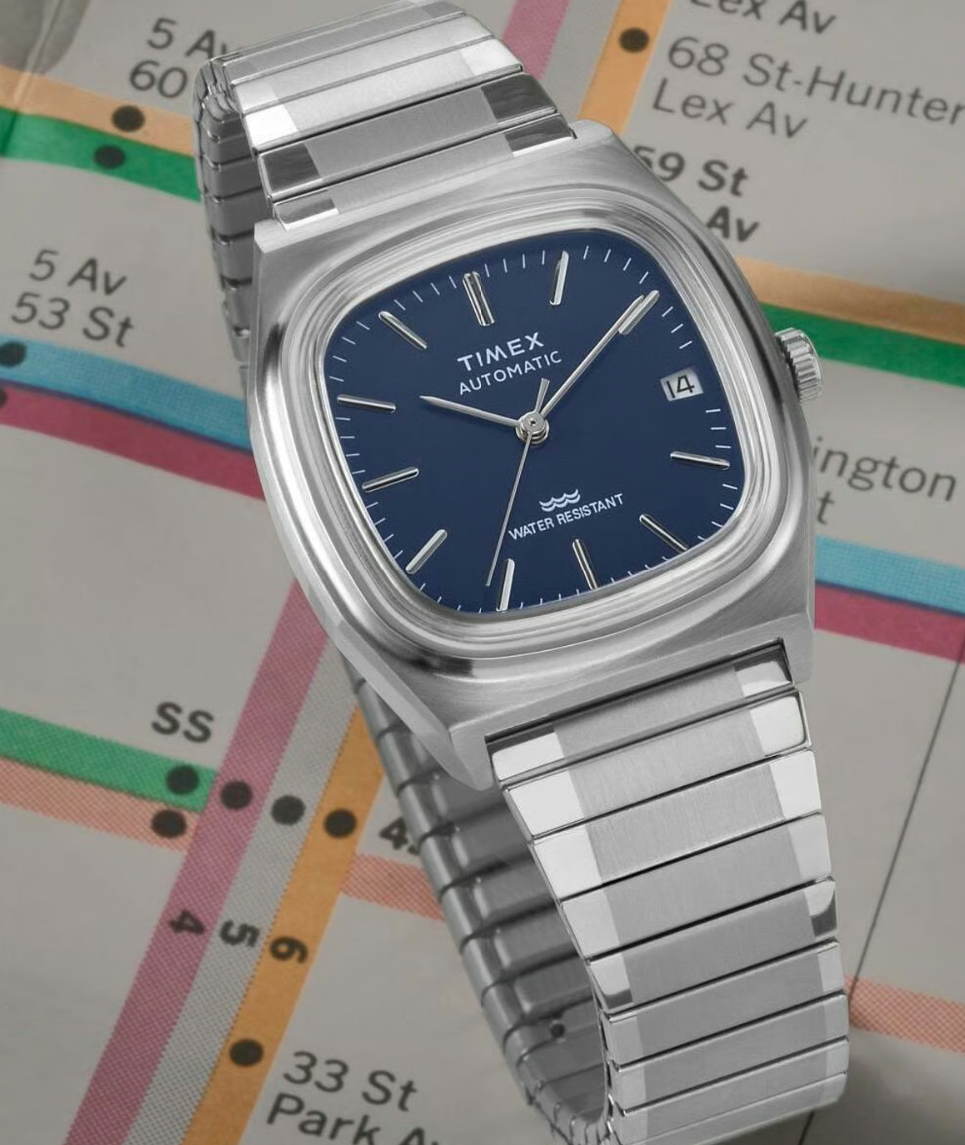 Timex - Montre automatique E line Bleu foncé